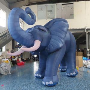 grossist utomhusaktiviteter Anpassad 4m 13ft jättepark Show Elephant 3M/4M höjdparad Uppblåsbar elefant med fläkt för evenemang/gata