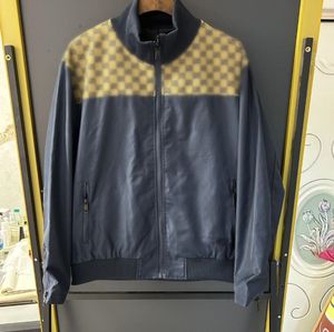 Frühlings-Herbst-Luxusjacken für Herren mit Reißverschluss, Slim-Fit-Jeans, gespleißte Baseballjacke, Designer-Herrenmantel