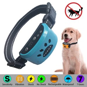 Collars Pet Dog Anti Barking Device Dog Stop Barking Vibration Anti Bark Collar Electric Ultrasonic Dogs Training Collar Dog Collar