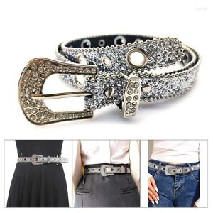 Gürtel Shinning Strass Schnalle Taille Für Jeans Verstellbarer Gürtel Cowboy Cowgirl Teenager Weiblicher Rock Bund Großhandel