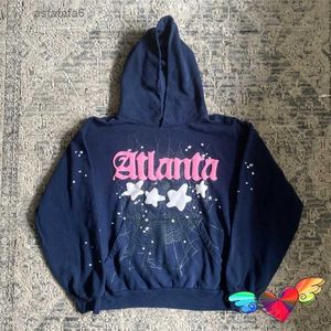 Spider Hoodie Men's Hoodies Navy Blue Sp5der Atlanta Men Women Pink Young Thug Hip Hop 555555 Sweatshirt Star Pullovers HZV8