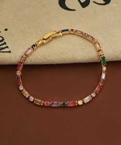 Pulseira de zircão contrastante colorida com design retrô e moderno estilo Instagram elegante para mulheres