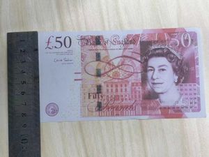 Kopiera pengar Faktiska 1: 2 Storlek Dollar Euro och pund simulering Props Fake förfalskade valuta MSIHH