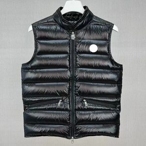 designer mens hooded down vests jackets flocking badge jacket vest outerwear