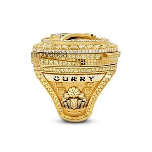 Cluster Rings Wholesale Warrior 20212022 Championship Ring Curry Regali di moda da fan e amici Borse in pelle Accessori Wholesa Dhtbf DFCD