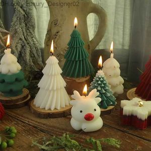 Candles Christmas Decorations Elk Shaped Scented Candles Room Decors Aesthetic Luxury Decoration Candle Souvenirs For Wedding Guests Q240127