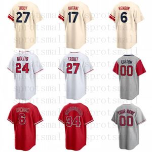 Personalizzato Uomo Donna Gioventù Mike Trout Yamamoto Jersey City Connect Detmers Anthony Rendon Noah Syndergaard Andrelton Simmons Dylan Bundy Jose Suarez Maglie da baseball