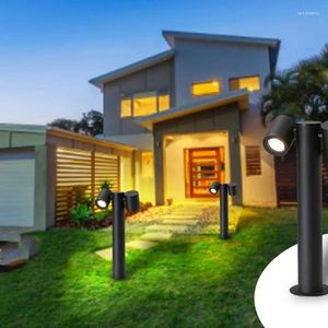 Super Bright Garden Lights för Villa Landscape High Pole Outdoor Lawn med dubbelhuvud IP65 Vattentät LED