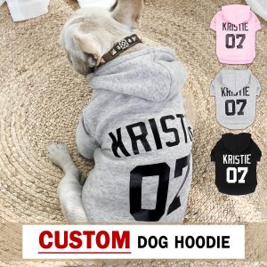 Jaquetas roupas para animais de estimação cão com capuz personalizado buldogue francês filhote de cachorro casaco moletom algodão inverno cão gato roupas para pequenos cães grandes chihuahua