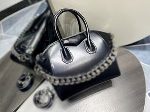 Modische Damen- und Herren-Luxustaschen aus echtem Leder, Desighner-Handtaschen mit großer Kette und langem Riemen, neue Handtasche, modische Business-Taschen mit großer Kapazität