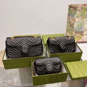 2024 Designers حقائب الكتف النسائية حقيبة Marmont Handbags Messenger Totes Fashion Metallic Handbag Classic Crossbody Clutch Pretty