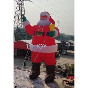 wholesale Free ship Advertising 12m 40ft High Inflatables outdoor games activities Giant Inflatable Santa Claus Old Father Christmas with white light