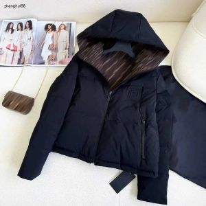 Moda designer feminino jaqueta de inverno quente acolchoado casaco de manga comprida com capuz parker casaco de alta qualidade novo