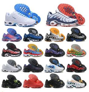 TN Kids Quality TN Plus Running Shoe TNS Kid Shoes Triple White Black Red Pink Blue Orange Boys and Girls Toddler Spädbarn Barn Sko Big Size 4y Outdoor Trainers