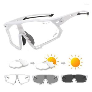 Okulowar na zewnątrz Superide Pochromic Riding Cycling Sunglasses Mężczyznę Kobiety szklanki rowerów drogowych