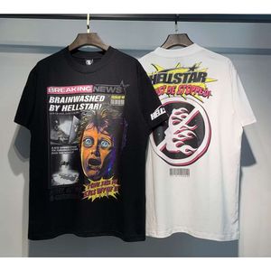 Magliette Hellstar magliette da uomo T-shirt da donna T-shirt Hip Hop Abbigliamento da strada Stampato alla moda maniche corte T-shirt firmata T-shirt da coppia ampia T-shirt divertente Graffiti 9622