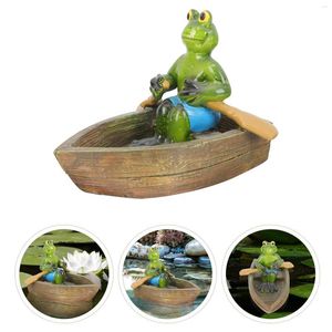 Decorações de jardim flutuante decoração lagoa paisagem ornamento vaso de flores resina piscina água sapos sintéticos estátua