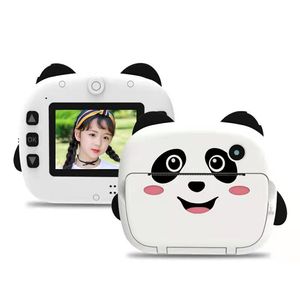 귀여운 팬더 어린이 카메라 인스턴트 인쇄 2.4 인치 IPS 디스플레이 키즈 HD 카메라 어린이 인쇄 카메라