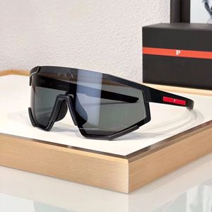 PPDDA PS 04ws Sonnenbrille Sport Linea Rossa Sonnenbrille 2024 Schwarzer Gummirahmen Brille mit Etui