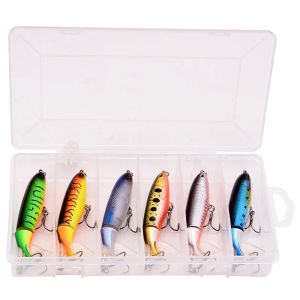 Tanks Promotion! 6Pcs with Box Whopper Plopper 100Mm 13G Floating per Fishing Lure Artificial Hard Bait Wobbler Rotating Tail Fishi