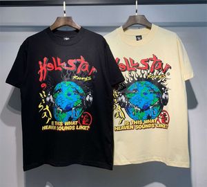 Hellstar camisetas hombres Camisetas Mujer Camiseta Hip Hop Ropa de calle Mangas cortas estampadas de moda Camiseta de diseñador Camiseta holgada para parejas Graffiti Camiseta divertida 9608