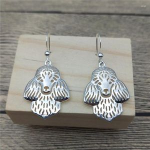 Pendientes colgantes caniche gota estilo moderno moda mascota perro mujer joyería