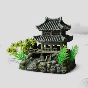 Dekorationer Aquarium Fish Tank Landscaping Decoration Accessories Reptil Cave Hous Shrimp Shelter Prydnad Landskap Stor Aquascape Decor