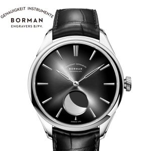 DraaigereedSchap Borman Mens Mens Watch Power Reserve 80 -часовая фаза Moon Automatic Mechanical Watch Sapphire стеклянные водонепроницаемые 50 млн часов