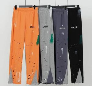 2024 Designer Calças Masculinas Galleryes Depts Multi Painel Queimado Mulheres Esportes Soltos High Street Casual Sweatpants Vintage Calças QHFR