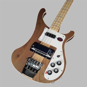 4001 RARE TRANSLUCENWALNUT vintage 4000 4003 4 String Electric Bass Guitar Neck Thru Body One PC Neck & Body