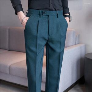 Мужские костюмы Pantalones Hombre Высококачественные классические брюки для мужчин Корейская роскошная одежда Slim Fit повседневные официальные брюки большого размера 3 цвета