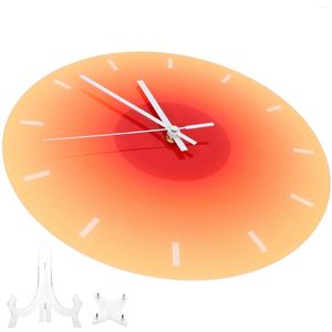 Wall Clocks Round Clock Home Decor Desk Household Modern Style Acrylic Office Accessories Indoor