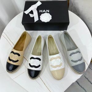 2024 Nyaste Fisherman Shoes Channel Loafer Platform Tennis Luxury Designer Män Kvinnor Hike Casual Shoe Canvas Flat Sandal äkta läder Sneaker Dress Shoe Lady Box