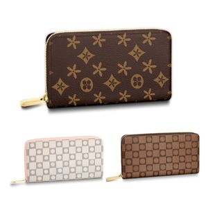 Mens Mulheres Carteiras Titular do Cartão Bolsa Chave M42616 N61264 Zipper Coin Purse Designer de Luxo Cartão de Crédito Couro 2024 Nova Clemence Bolsa Em Relevo Flor Caixa de Presente Bolsas