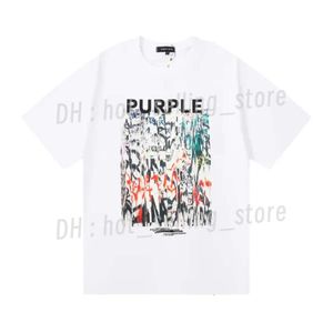 2024New Purple Brand T Shirt Mens and Women Unisex Summer Shirt Novelty Style Clothes Designer Purple T Shirt Graphic Tee Us Size S M L XL 9E