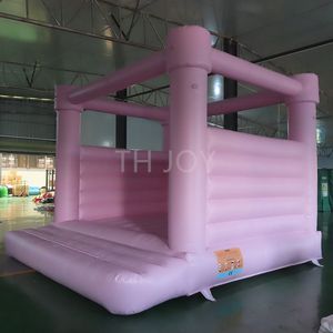 wholesale Free Delivery outdoor activities 13x13ft 4x4m pastel bouncy castle commercial white wedding jumper house for anniversary party