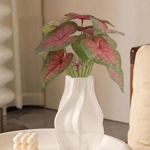 Decorative Flowers Fake Plant Useful Bright Color Artificial Green Heart Shape Simulation Leaf Party Supplies