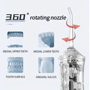 Электрические водные нити для зубов, отбеливающий стоматологический ирригатор для полости рта с насадками для струйных наконечников, водонепроницаемая отбеливающая щетка для зубов