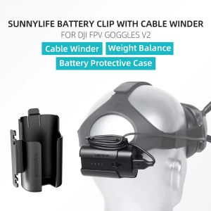 Sele för DJI AVATA Goggles 2/FPV Goggles V2 Battery Clip Cable Managher Winder Protective Case pannband Bakåthållare Tillbehör