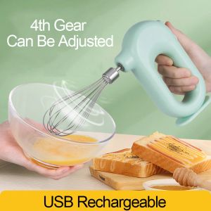 Tools Portable Food Mixers Handheld Coffee Milk Frother Rechargeable Whisks Egg Beater Cream Food Cake Baking Dough Mixer Machine