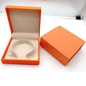 Новое поступление, модный браслет оранжевого цвета H, оригинальная оранжевая коробка, сумки, подарочная коробка для ювелирных изделий на выбор260b