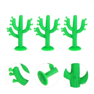 Decorative Flowers 50 Pcs Cactus Ornament Plants Plastic Artificial Ornaments Craft Miniatures Sand Table Decor