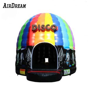 4m 13ft dia tema festa arco-íris colorido inflável discoteca dança música cúpula castelo saltitante saltando bouncer 001