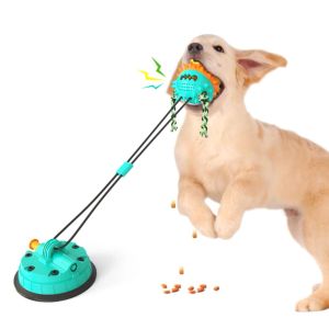 Trelas ventosa brinquedo do cão filhote de cachorro molar brinquedo vácuo ventosa cão quebra-cabeça brinquedos para cães grandes mastigadores agressivos mastigar corda de algodão