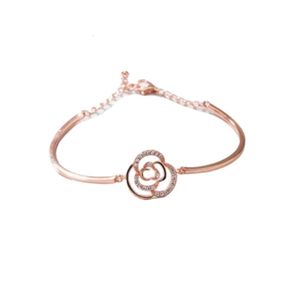 Bracciale Swarovski Designer Di Lusso Moda Donna Qualità Originale S925 Argento Sterling Fiore Placcato Con Fiore Di Prugna In Oro Rosa 18 Carati Micro Creativo Intarsiato