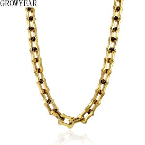 Collane 316L Acciaio inossidabile Link quadrati Catena Catena Roccia Hip Hop Gold Colore GRAND CATURA CHUNKY CHULKER PER UOMINO DONNE DONNE