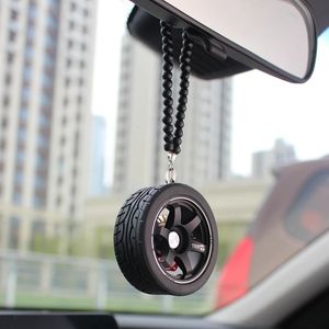 Auto Decoration Pendant For Car Wheel Keychain Rearview Mirror Hanging Ornament Keyring Accessories Interior 240124