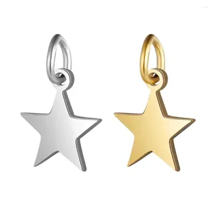 Charms 5pcs/lot 316 Stainless Steel Star Charm Wholesale DIY Jewelry Making Pendant Jewellery Finding Supplies