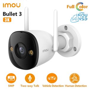 IMOU Bullet 3 Telecamera esterna a colori da 5 MP Wifi 6 IP CCTV Smart Home Rilevazione di veicoli umani Visione notturna 30 m Conversazione bidirezionale 240126