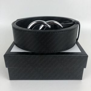 Luxury Men Leather Black Ladies bronze Buckle belt Men's Classic Casual Designer Belts 3 8cm wide Gift Box2619